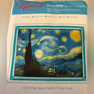 Maydear cross stitch Starry Night by vanGogh